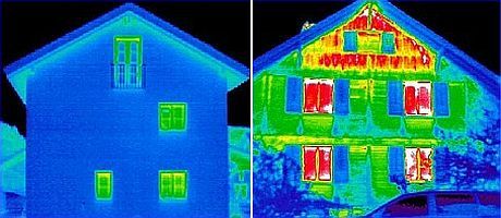 dobrze i źle ocieplony budynek mieszkalny