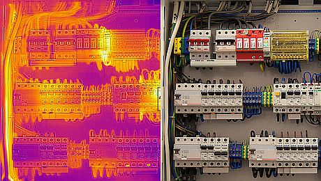 Termogram rozdzielni elektrycznej w technice MSX